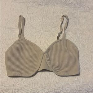 Babaton Women's Beige Ribbed Bralette